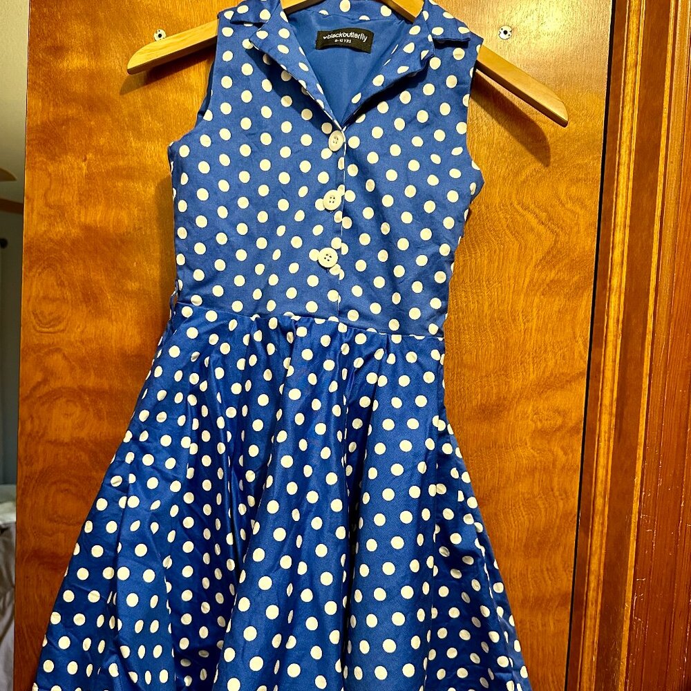 BlackButterfly Kids 'Audrey' Vintage 50's Girls Polka Dot Dress
